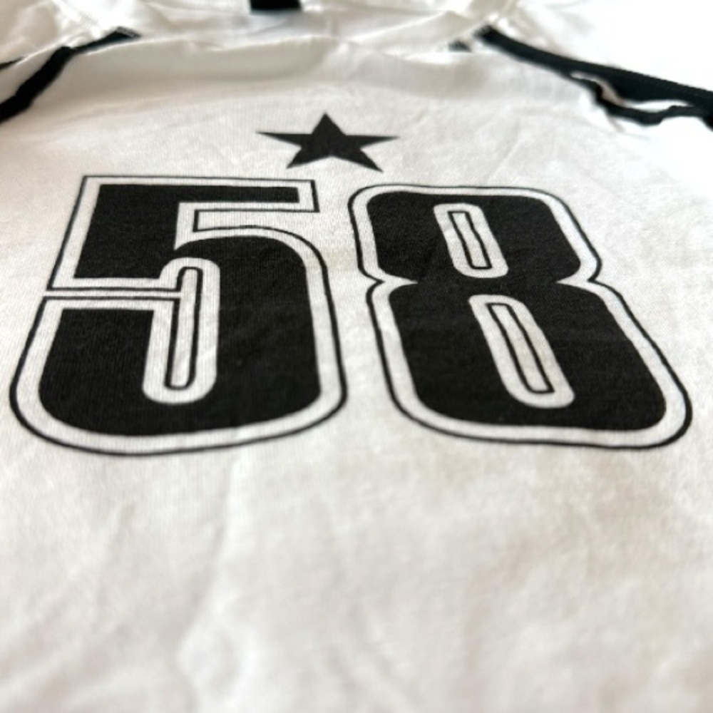 Women’s White & Black Graphic Crop Top - L - Picture 4 of 5